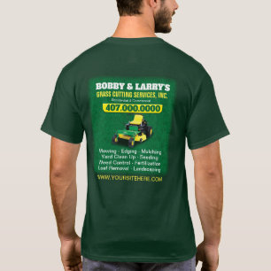 T-shirt Modèle de coupe de l'herbe d'entretien paysager D