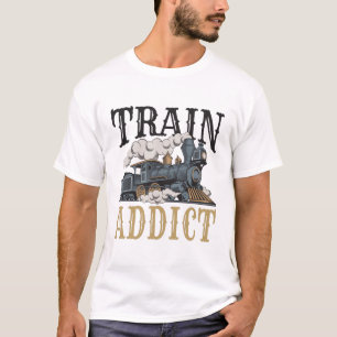 T-shirt Modèle de dépendance ferroviaire Hobbyiste ferrovi