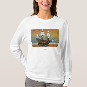 T-shirt Modèle de la fleur printanière dans la vue de Ha