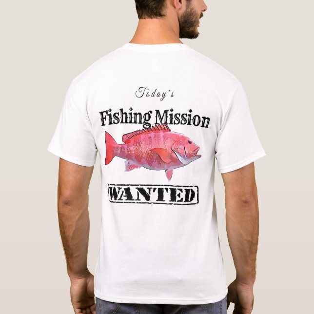 T-shirt Modèle de mission de pêche Red Snapper (Dos)