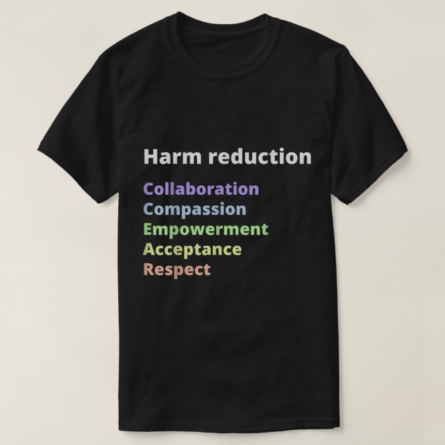 T-shirt Modèle de réduction des dommages (Design devant)