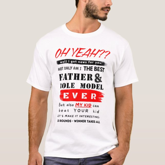 T-shirt Modèle de rôle Papa Drôle Drôle Fête des pères de  (Devant)