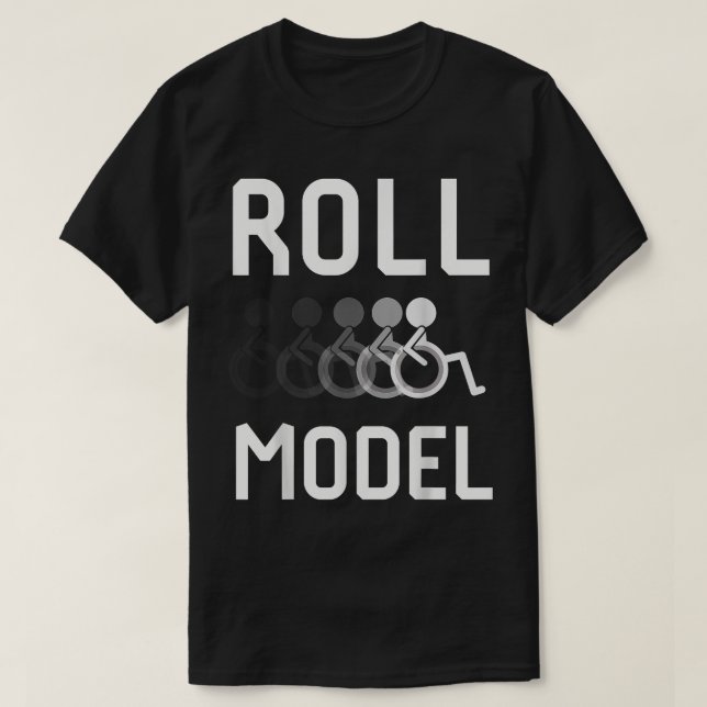 T-shirt Modèle de roulement Sensibilisation aux handicaps  (Design devant)