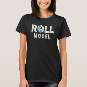 T-shirt Modèle de roulis - Handicap Sensibilisation Pwd fa