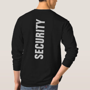T-shirt Modèle de sécurité à manches longues noir et blanc