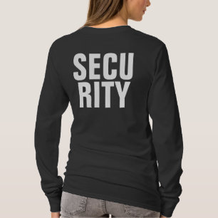 T-shirt Modèle de sécurité de la Personnaliser noire et bl