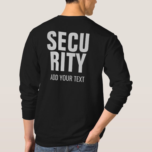 T-shirt Modèle de sécurité pour hommes à manches longues n (Dos)