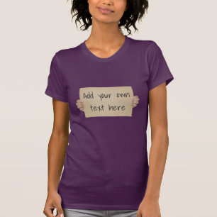 T-shirt Modèle de signe de protestation de carton