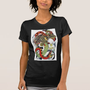 T-shirt Modèle de tatouage Aigle & Serpent