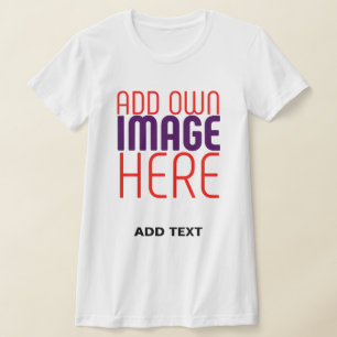 T-SHIRT MODELE DE TEXTE D'IMAGE BLANC SIMPLE ÉDITABLE MODE