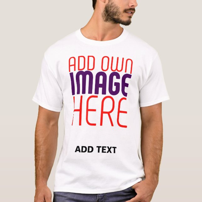 T-SHIRT MODÈLE DE TEXTE D'IMAGE BLANCHE SIMPLE MODERNE (Devant)