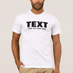 T-shirt Modèle de texte personnalisé homme moderne à manch
