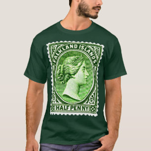 T-shirt Modèle de timbre de poste des îles Falkland vintag