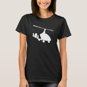 T-shirt Modèle Gyrocopter Silhouette Gyroplane Pour Autogy