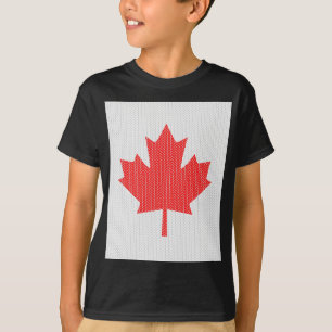 T-shirt Modèle Knit Maple Leaf Tricot Motif