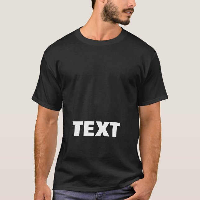 T-shirt Modèle moderne Mens Gros gros gros texte de police (Devant)