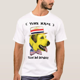 T-shirt Modèle personnalisable - Démocrate de chien jaune
