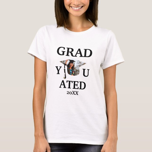 T-shirt Modèle photo de dégustation de chapeau de graduati (Devant)