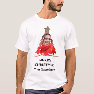 T-shirt Modèle photo de Noël moderne personnalisé
