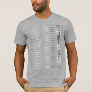 T-shirt Modèle Silver Look Ajouter Votre Texte Grey Mens