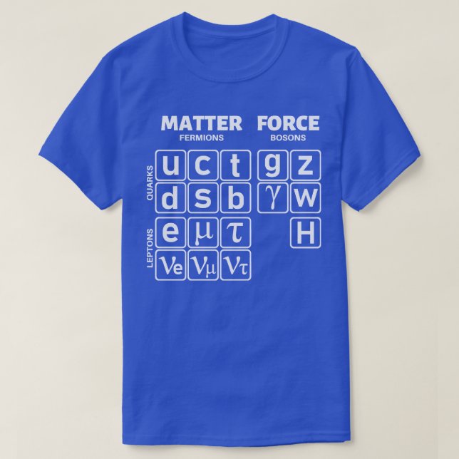T-shirt Modèle standard de physique des particules (Design devant)