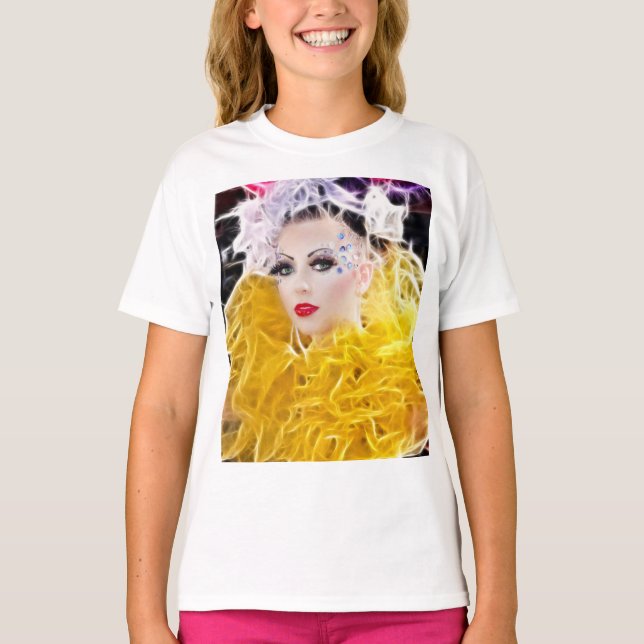 T-shirt Modèle Superstar en gown jaune (Devant)