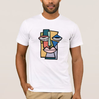 T-shirt Modern Abstract Cubist Face Illustration - Bold Ge