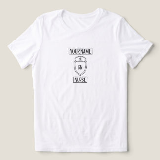 T-shirt  Modern Customizable Registered Nurse Tri-Blend Shirt