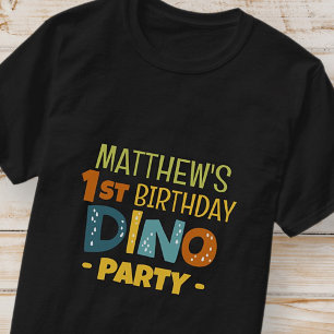 T-shirt Modern Cute Dino Dinosaur Fête d'anniversaire pour
