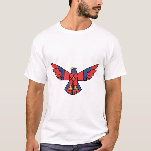T-shirt Modern Eagle – Geometric Flight in Bold Primary Co (Devant)
