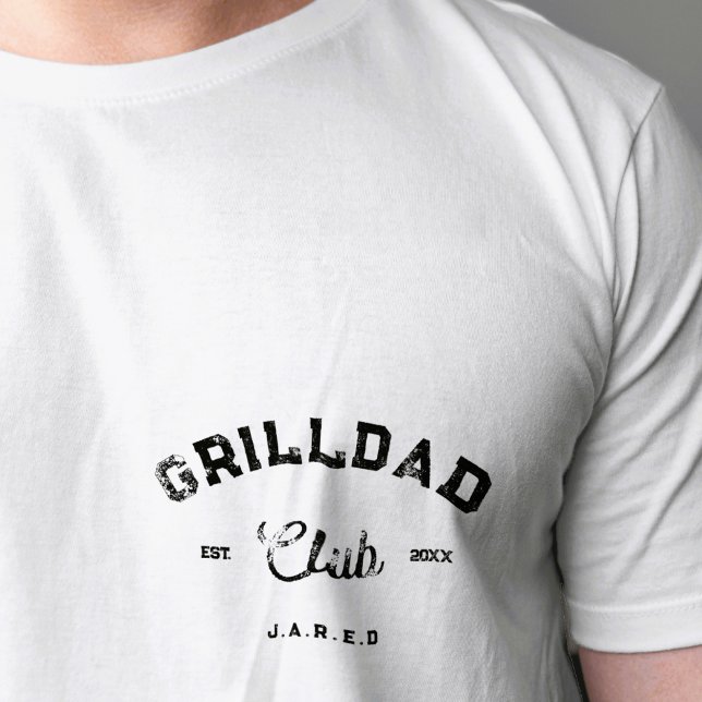T-shirt Modern Grill Papa Nom personnalisé Fête des pères  (Créateur téléchargé)