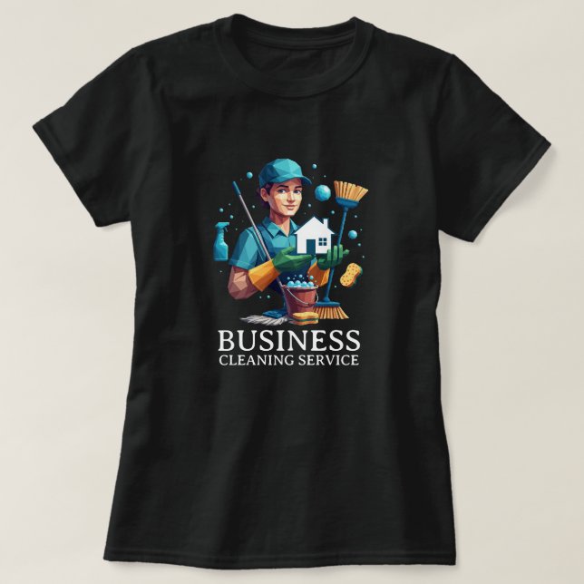 T-shirt Modern House Cleaning Maid Service Housekeeping (Design devant)