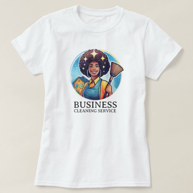 T-shirt Modern House Cleaning Maid Service Housekeeping (Design devant)