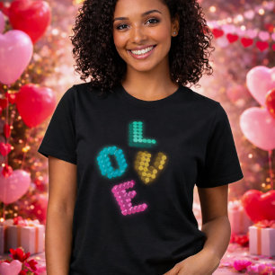 T-shirt Modern Love 3D Graphisme Pastel Lumineux Esthéti