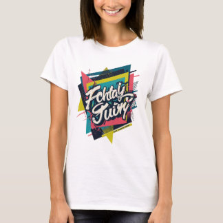 T-shirt Modern Retro Abstract Tee – Chartreuse Design