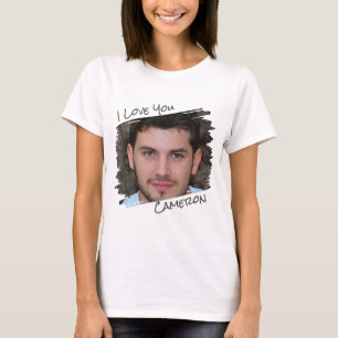 T-shirt Modern Street Art Ajouter Photo I Love You Girlfri