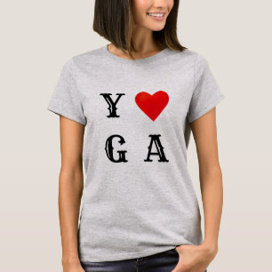 T-shirt Moderne Beau coeur de Yoga