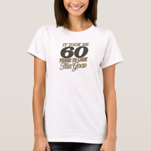T-shirt Moderne Bleu A PRIS 60 ANS BIEN 2D Mode Artistique