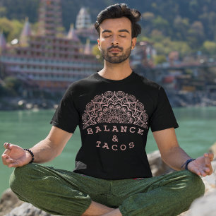 T-shirt Moderne Blush Pink Mandala Balance et Taco Yoga