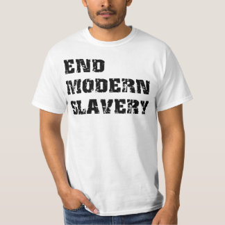 T-shirt moderne de valeur d'esclavage de fin