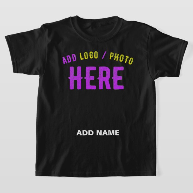 T-SHIRT MODERNE ET MODERNE PERSONNALISABLE NOIR VÉRIFIÉ (Poser)