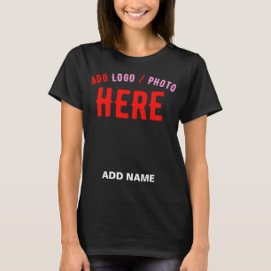 T-SHIRT MODERNE ET MODERNE PERSONNALISABLE NOIR VÉRIFIÉ