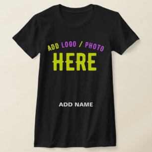 T-SHIRT MODERNE ET MODERNE PERSONNALISABLE NOIR VÉRIFIÉ