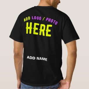 T-SHIRT MODERNE ET MODERNE PERSONNALISABLE NOIR VÉRIFIÉ