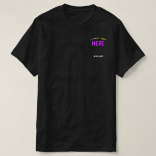 T-SHIRT MODERNE ET MODERNE PERSONNALISABLE NOIR VÉRIFIÉ