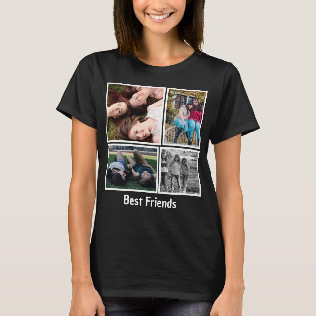 T-shirt Moderne Meilleur Amitié Amis Keepsaké Photo (Devant)