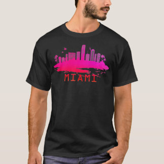 T-shirt Moderne Miami Cityscape Souvenir Miami Skyline Pre