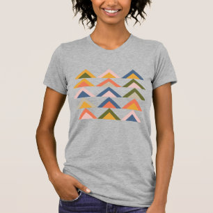 T-shirt Moderne minimaliste Rétro Géométrique Terre Artist