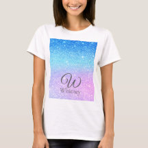 Moderne pailleté bleu ombré violet chic