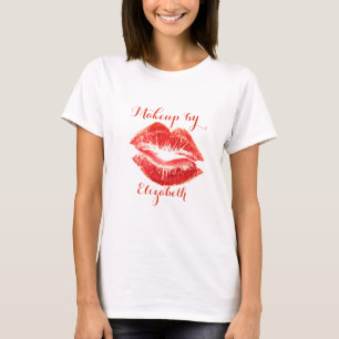 T-shirt Moderne Parties scintillant fille lèvres rouges, a